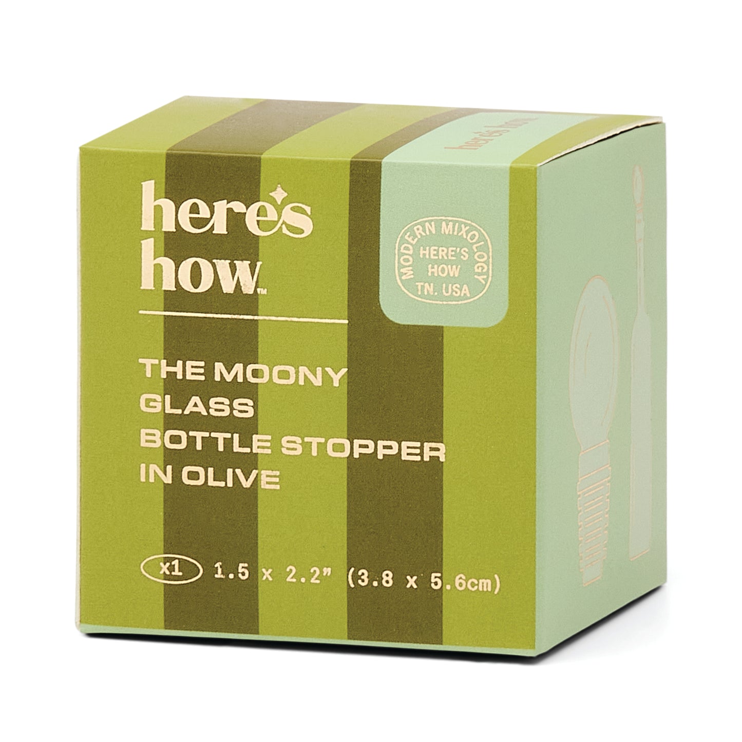 Tappo per Bottiglia in Vetro Moony - Colore Oliva