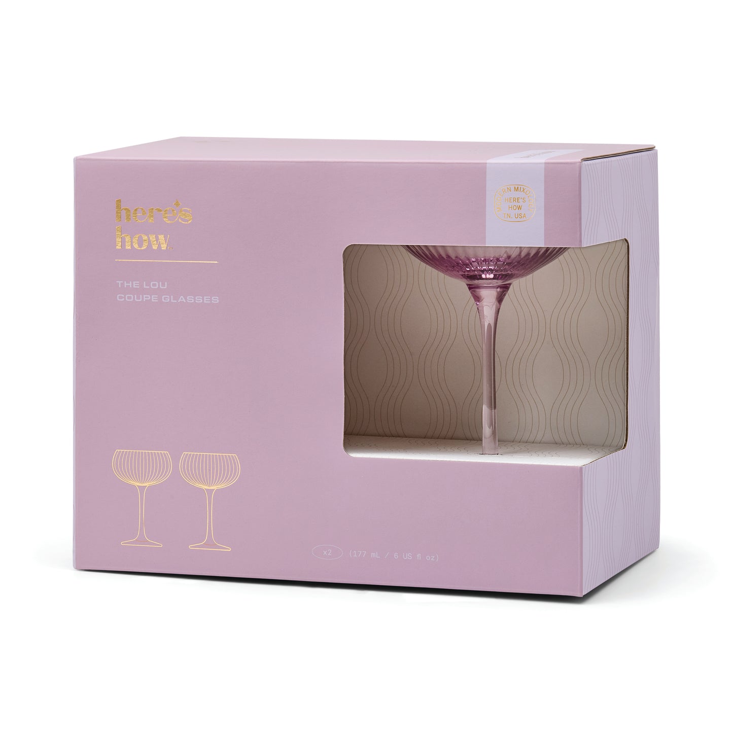 The Lou Bicchiere Coupe - Set da 2 Colore Lilla