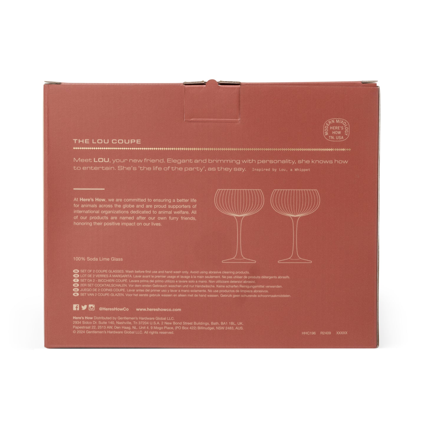 The Lou Bicchiere Coupe - Set da 2 Colore Ambra