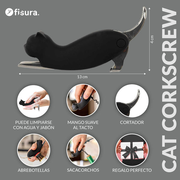 FISURA Cavatappi a forma di gatto