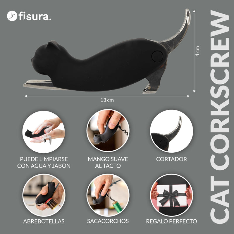 FISURA Cavatappi a forma di gatto