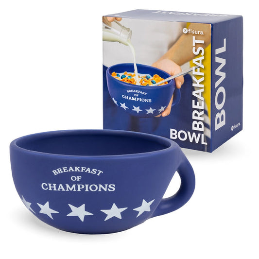 FISURA Bowl colazione con scritta "Breakfast of champions"