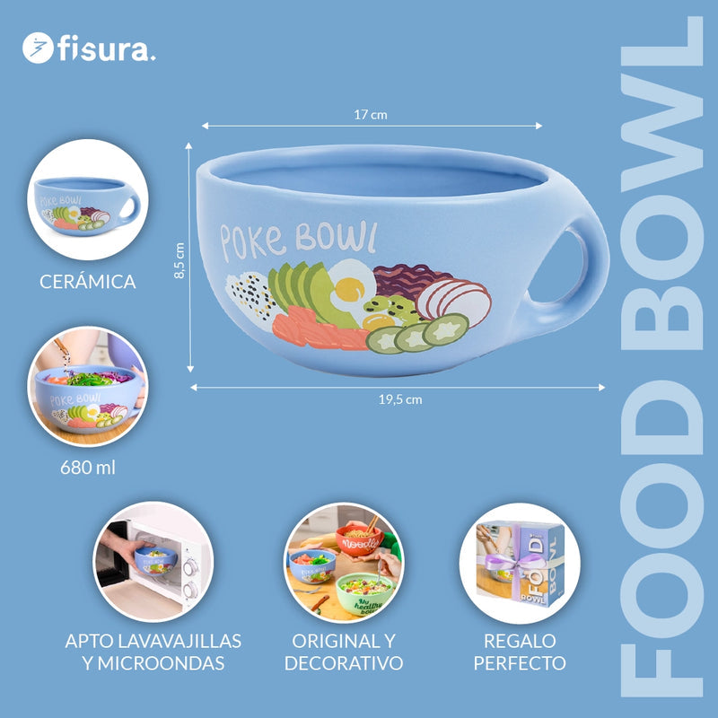 FISURA Bowl con scritta "Poke bowl"
