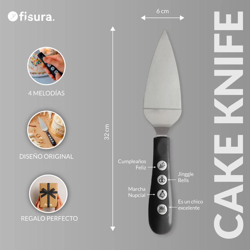 FISURA Coltello musicale per torte colore nero