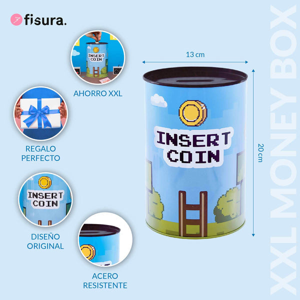 FISURA Salvadanio XXL scritta "Insert Coin"