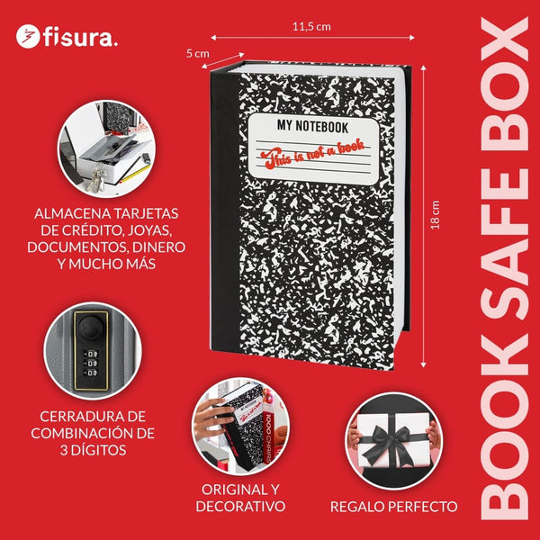 FISURA Cassaforte a forma di libro con scritta "This is not a book"