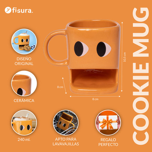 FISURA Tazza portabiscotti arancione