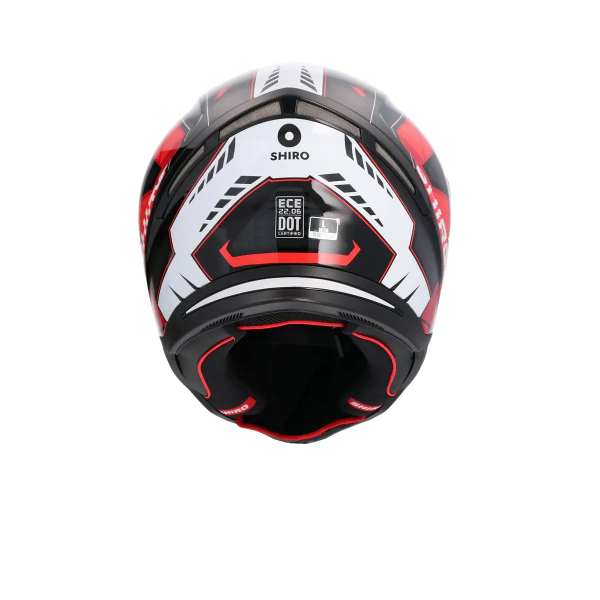 Shiro - Casco integrale Hunter Stage nero rosso lucido M