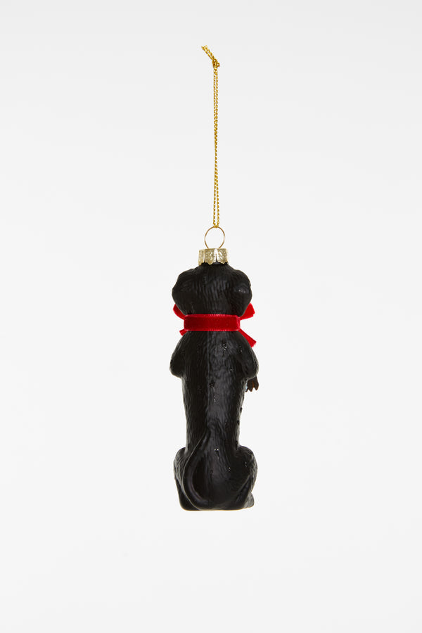 Decorazione Natalizia Bassotto da Appendere, Addobbo a Forma di Cane per Albero di Natale, Idea Regalo