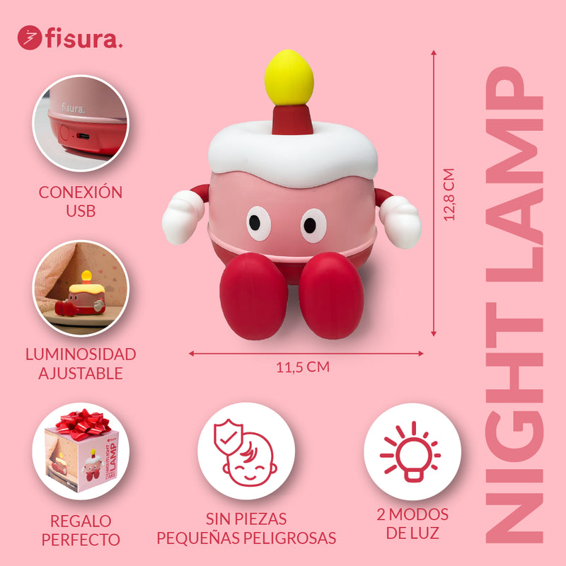 FISURA Lampada da comodino a forma di torta