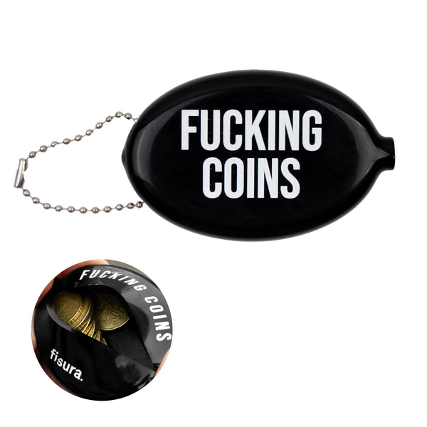 FISURA Porta monete con scritta "All you need is money"