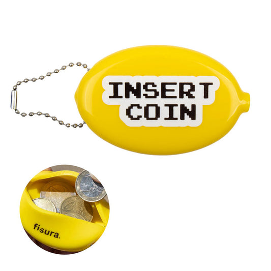 FISURA Porta monete scritta "insert coin"