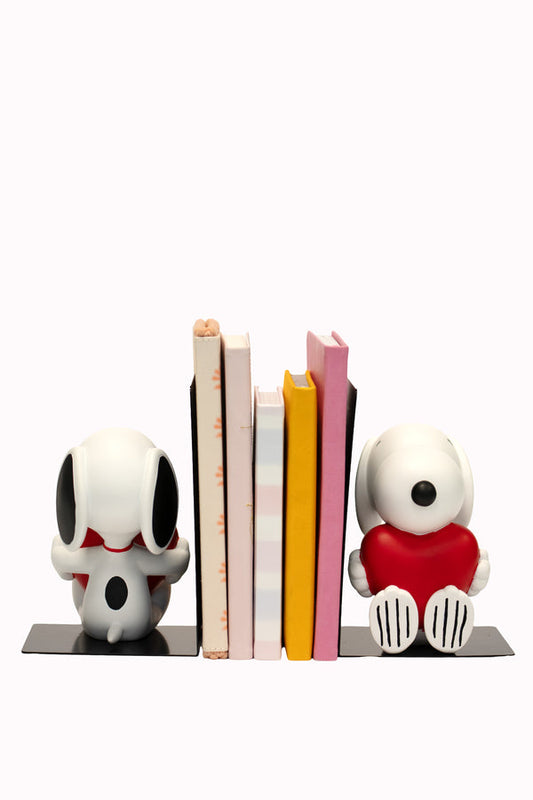 Fermalibro in metallo con decorazione Peanuts Licensing in resina. 14x10x18 cm