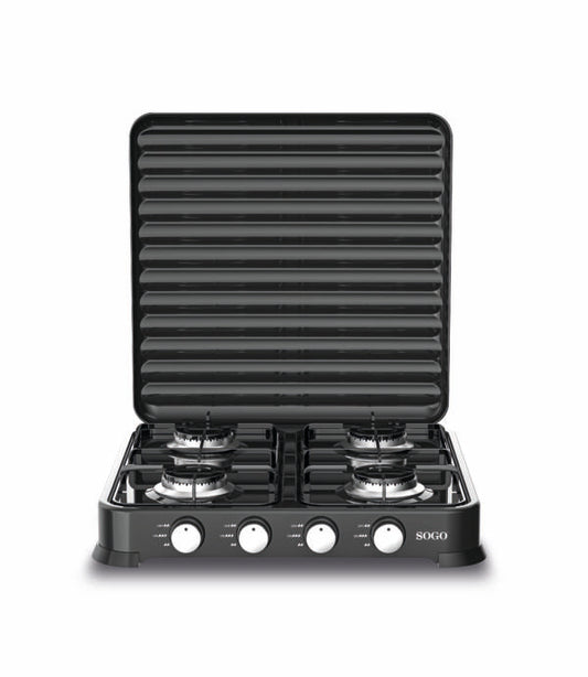 SOGO Piano cottura a gas 4 fuochi 4 x 103 mm - nero