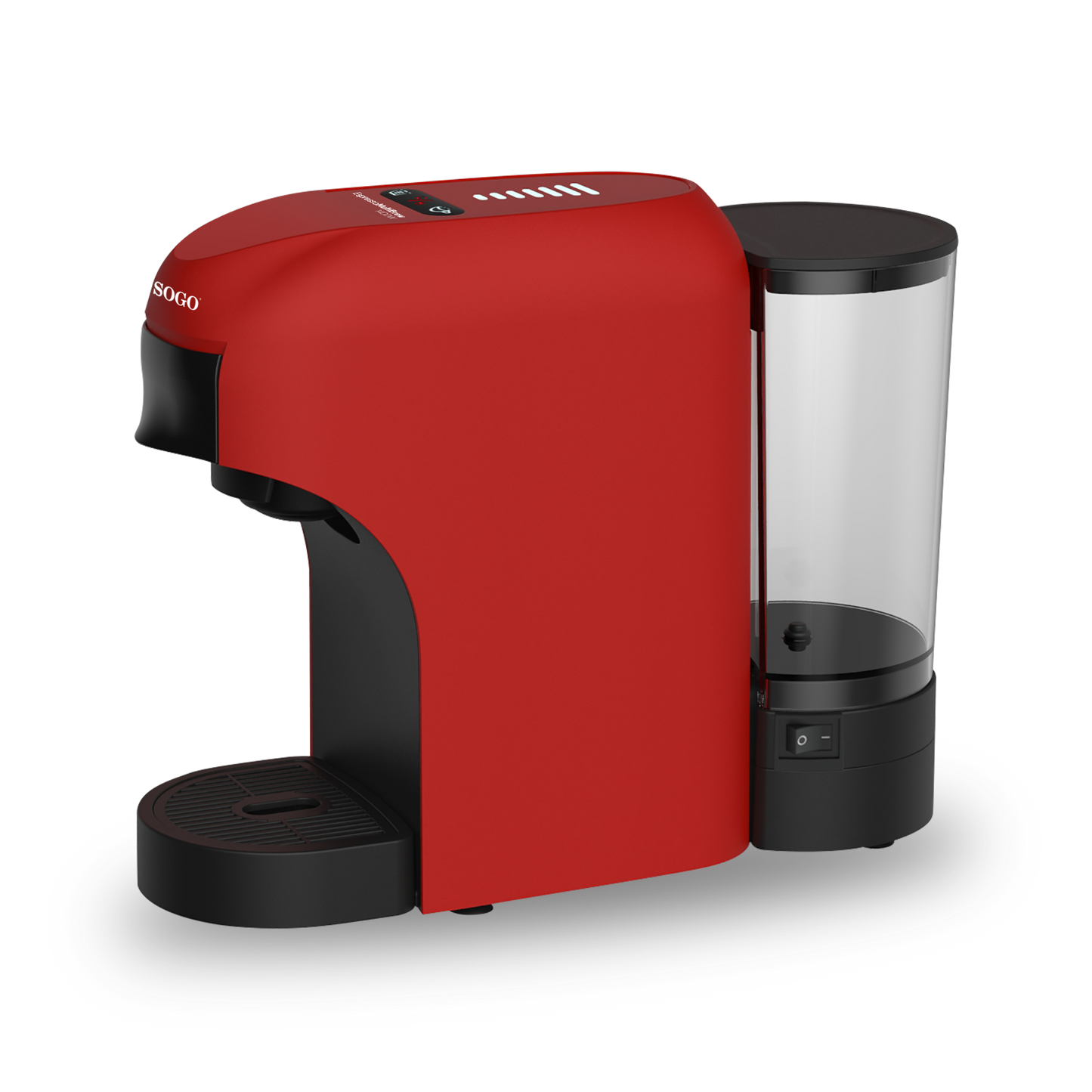 SOGO Macchina da caffè 4-in-1 multi-capsule - 20 bar - rosso/nero