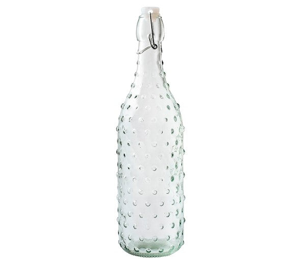 Bottiglia in Vetro Trasp. Assortita con Tappo/Mec 1,0 L