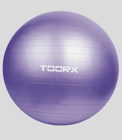 Toorx Palla da Ginnastica 75 cm Viola Antiscoppio con Pompa Inclusa