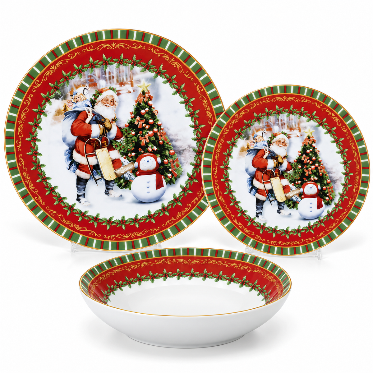 Servizio piatti natalizio Christmas Emotions, 18 pezzi per 6 persone