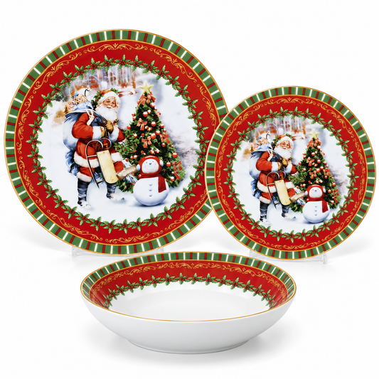 Servizio piatti natalizio Christmas Emotions, 18 pezzi per 6 persone