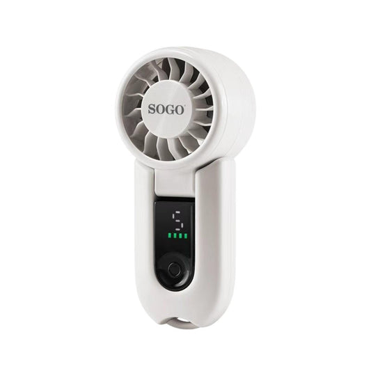 Ventilatore Portatile Ricaricabile SOGO VEN-SS-21450 – Motore BLDC – Batteria 2000 mAh – 3 Velocità – Nero O Bianco
