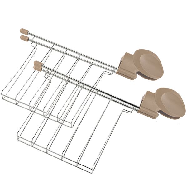 TOGNANA Tostapane Elettrico con Pinze Champagne Plastica-Acciaio Inox Beige