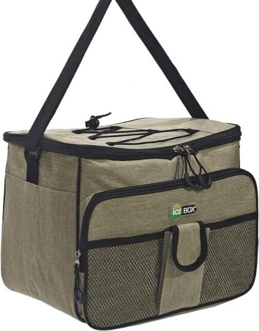 Borsa Termica Malindi 15 Litri Beige 30x20x24 cm Borsa Frigo Portatile per Alimenti e Bevande