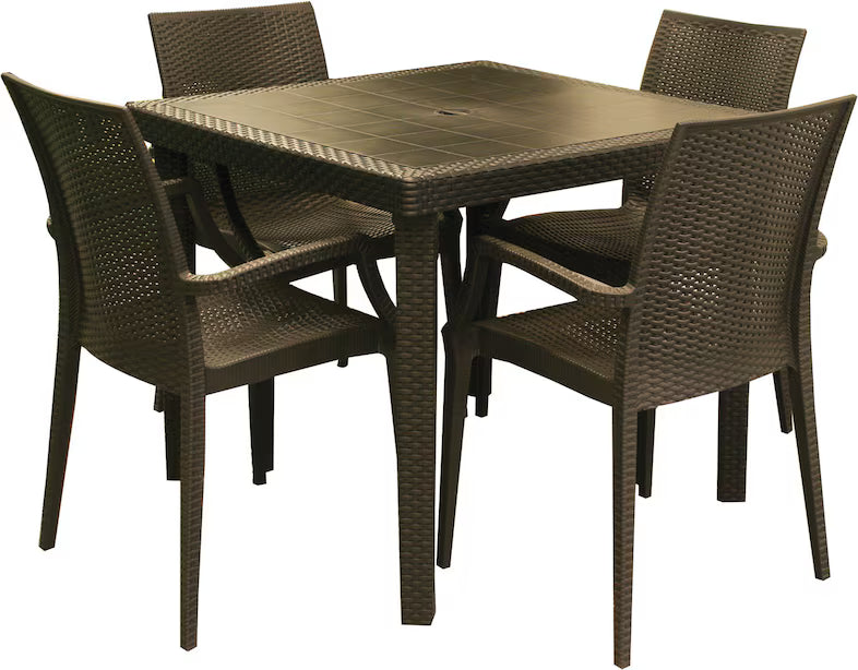 Tavolo Boheme 90x90 polimerico quadrato Antracite