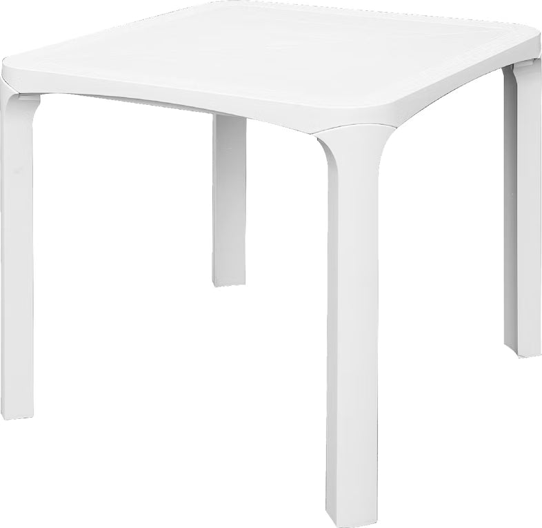Tavolo Olè Rattan 80x80 Bianco