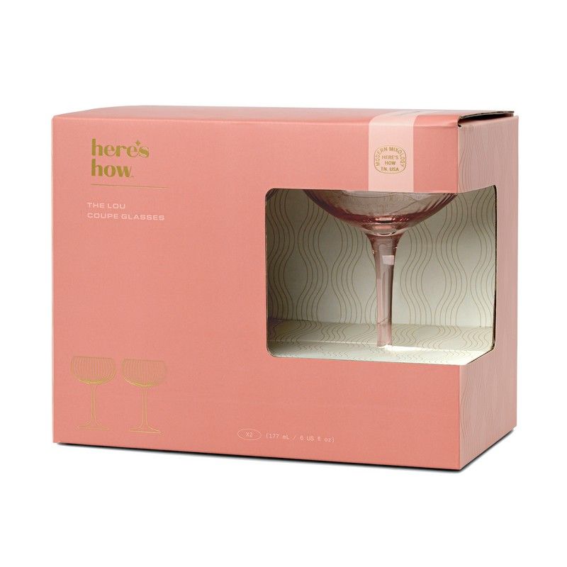 The Lou Bicchiere Coupe - Set da 2 Colore Rosa Blush