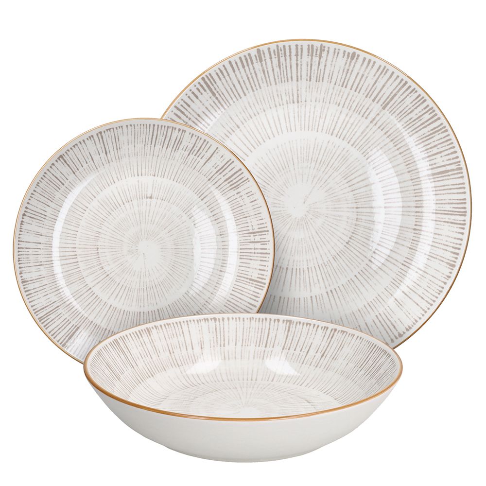 TOGNANA Servizio piatti 18 pezzi Virtuo Porcellana Beige