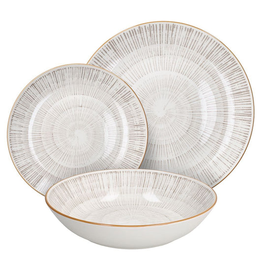 TOGNANA Servizio piatti 18 pezzi Virtuo Porcellana Beige