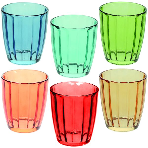 TOGNANA Set 6 bicchieri 310 cc Vetro Multicolor