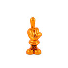 Funky -- Scultura Pop Scacciaguai in Resina - Dito Medio Arancione - h.12