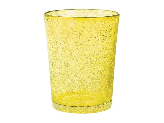 confezione 6 bicchieri bibita giada in vetro giallo cl 46H&H