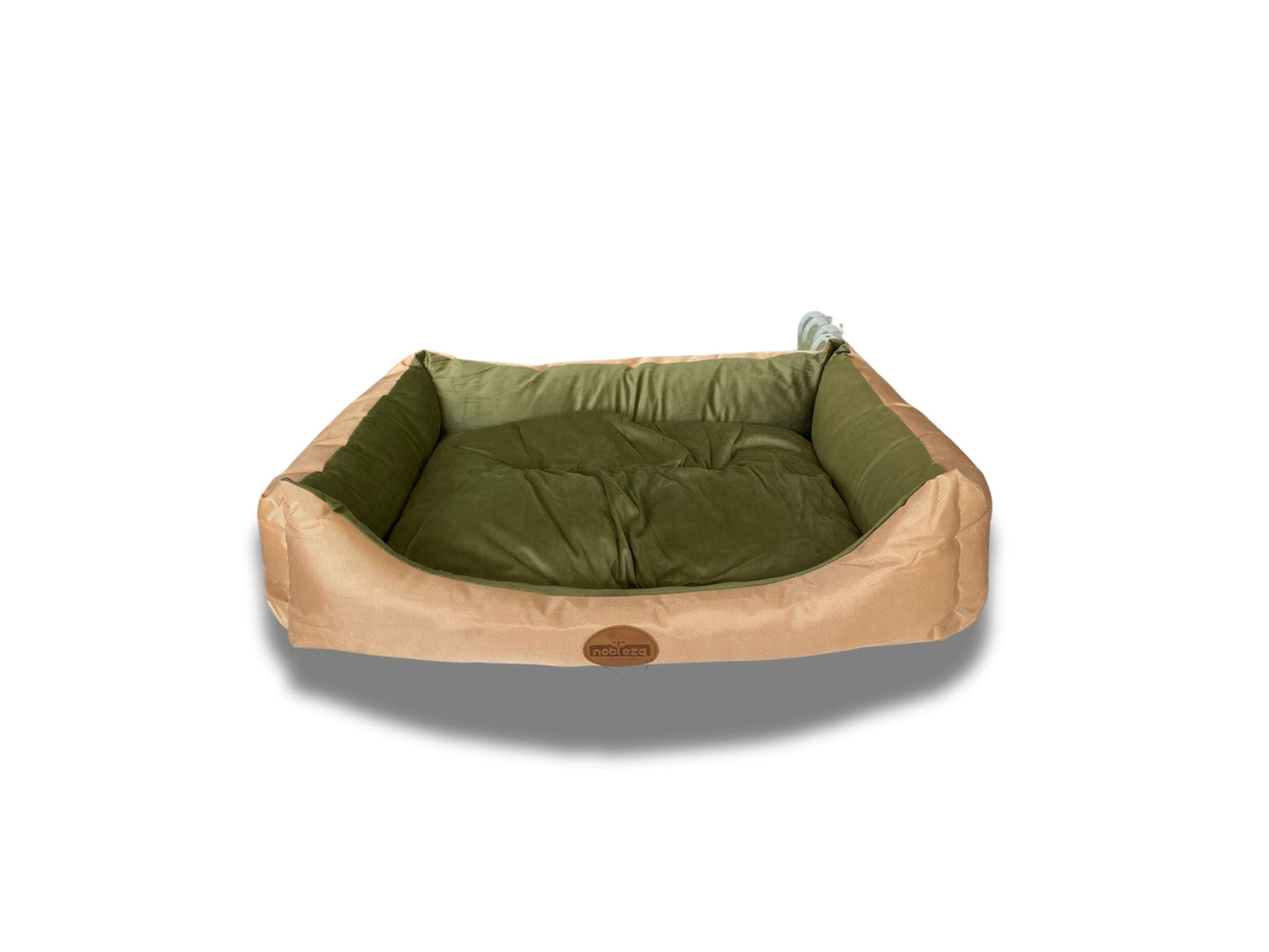 Cuccia  in velluto beige e verde PV L45*W40*H16cm Nobleza