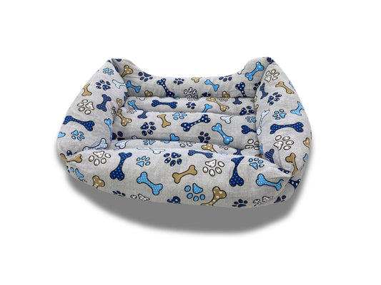 Cuccia grigia fantasia zampe ed osso Nobleza