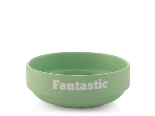 Coppetta in Ceramica verde 13 cm - Scritta "Fantastic"H&H