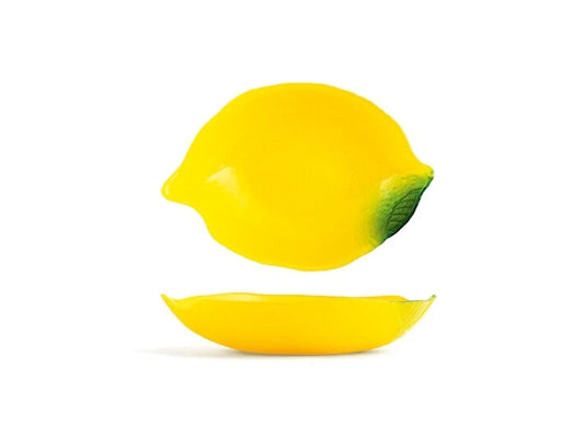 Coppa citrus in vetro forma limone colore gialla cm 17.H&H
