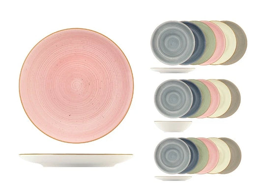 Servizio 18 pezzi tavola harper in stoneware decoratoH&H