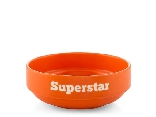 Coppetta in Ceramica Arancione 13 cm - Scritta "Superstar"H&H