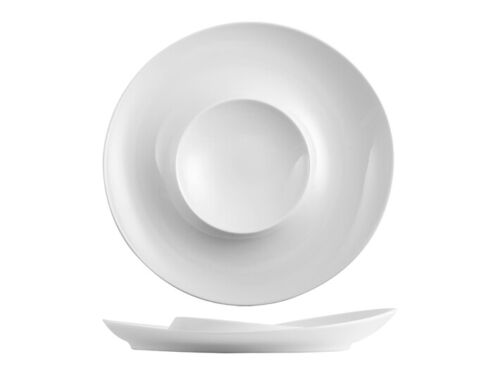 Piatto selection hotellerie in porcellana bianca cm 26x26x3,8h.H&H