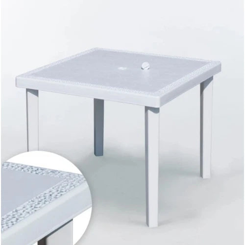 Tavolo Gruvyer 90x90 in polipropilene Bianco