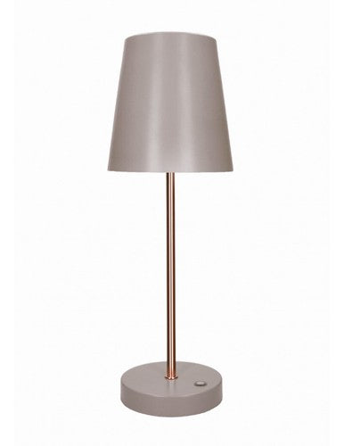 Lampada led touch altair tortora/rose gold metal