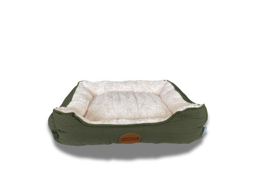 Cuccia in velluto verde militare L55xW70xH18cm Nobleza