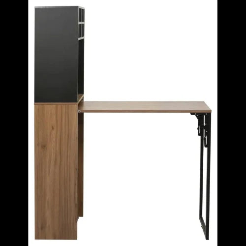 BANCO BAR GRANCRU  122(30)X44X170CM, MARRONE SCURO E NERO