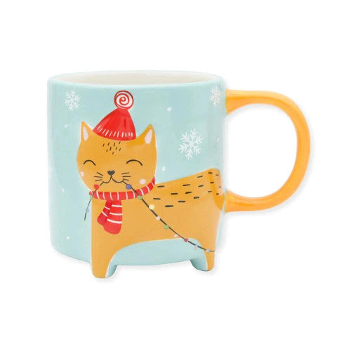 WINKEE Tazza invernale con gatto - perfetta per bevande calde