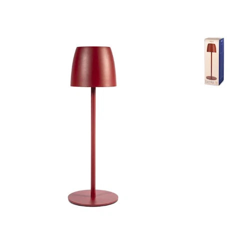 Lampada eureka da tavolo in metallo rosso cm 38H&H