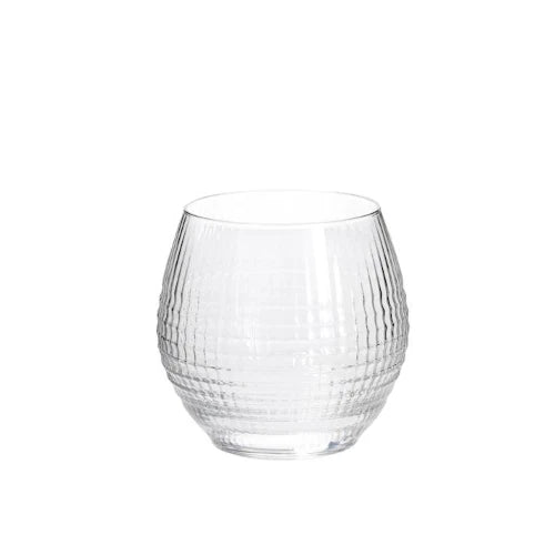 Arc - set 6 Bicchieri disco of in vetro sonoro trasparente cl 38