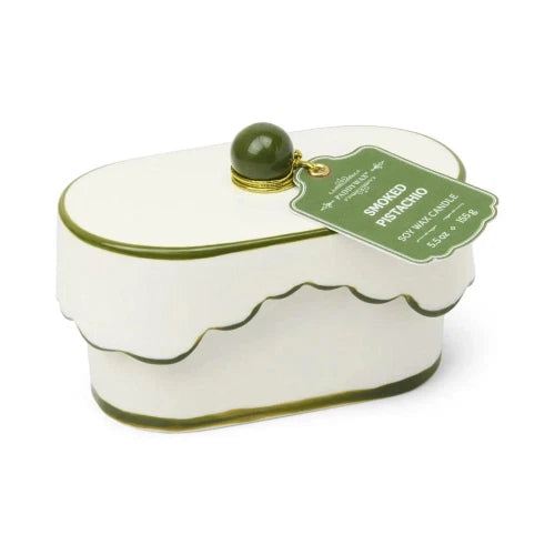 Candela in ceramica Cherie da 155 g (5,5 oz) - Verde  - Pistacchio affumicato