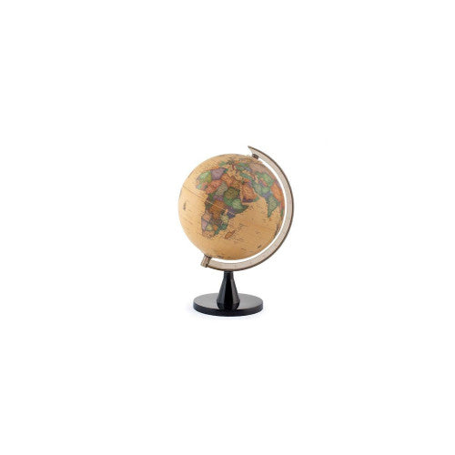 ROYAL NORFOLK  Globo mappamondo girevole con base in plastica decorato sfondo sabbia cm 20.